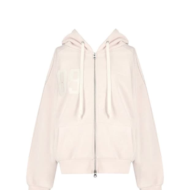 구매글)클리시어 넘버링 09 후드집업 핑크