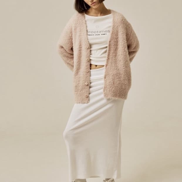 쓰리타임즈 푸들가디건(핑크)