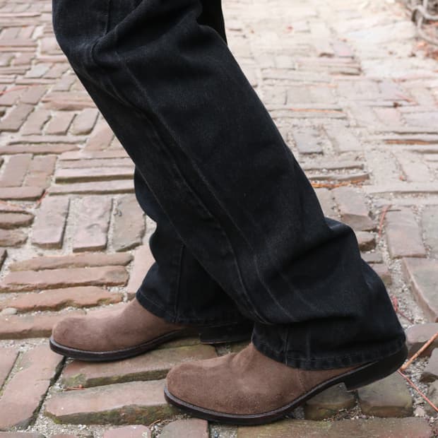 훕데두 스웨이드 앵클 부츠 