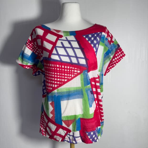 츠모리 치사토 아트 프린트 티셔츠 