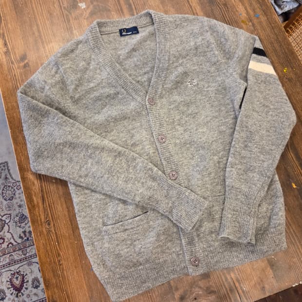 프레드페리 셔틀랜드울 카디건