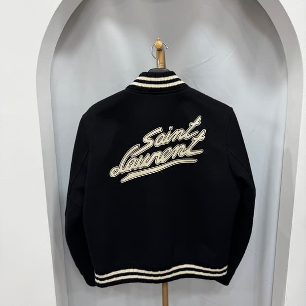 생로랑 바시티 봄버 테디 자켓 50사이즈 