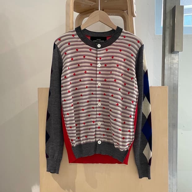 꼼데가르송 트리콧 가디건