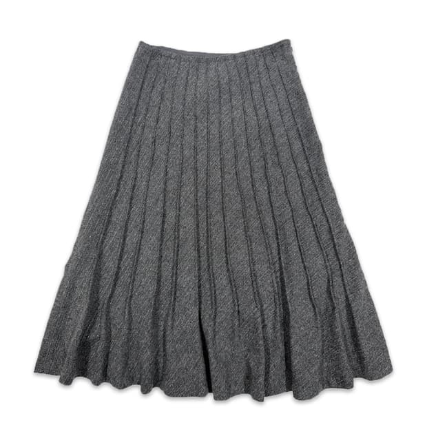 빈티지 CECI OU CELA 그레이 플레어 롱 스커트
