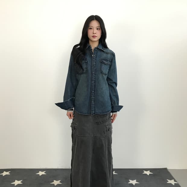 Semantic Design Western Denim Shirt