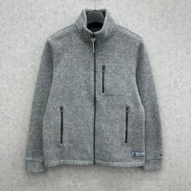 100 헤지스 남자 하이브리드 니트 후리스 집업 자켓