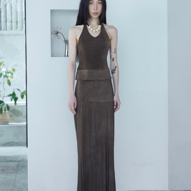 퍼스널랭귀지 드롭 스커트 커피 m사이즈 구해요