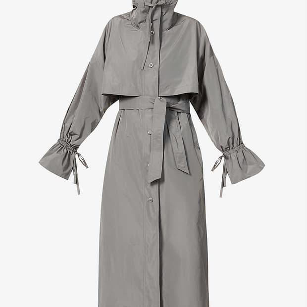 막스마라 하이넥 쉘파카 트렌치코트