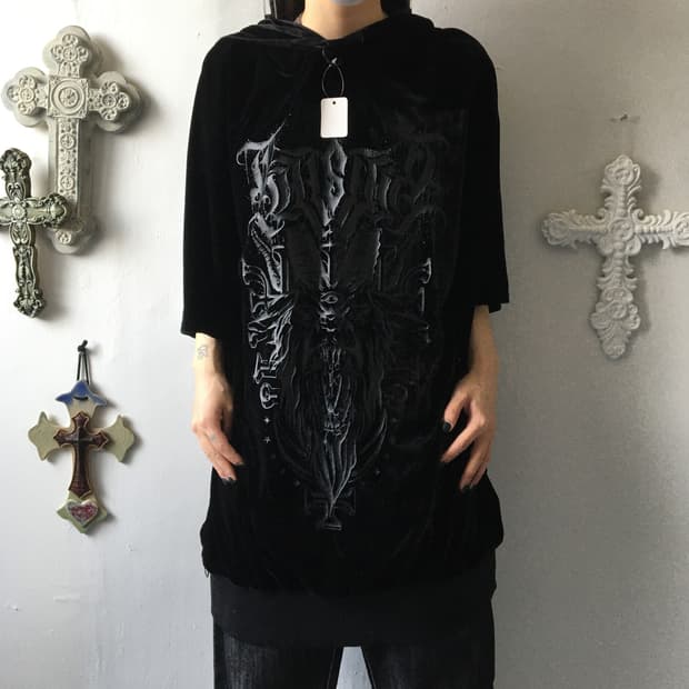 Killstar printing velvet hood