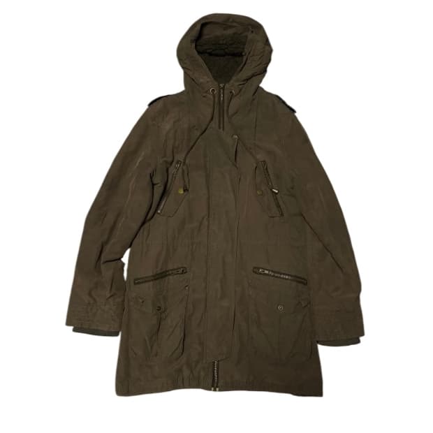 O0s Mode Dark Brown Hooded Jacket