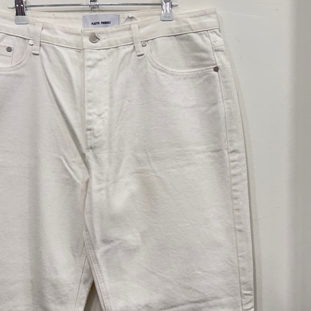 플라스틱 프로덕트 레귤러핏 화이드 데님팬츠