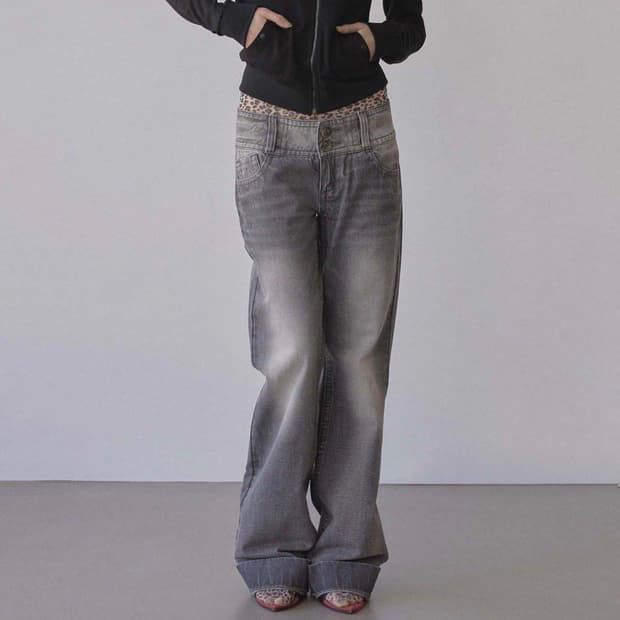 Union Jack Engineered Denim Washed Gray