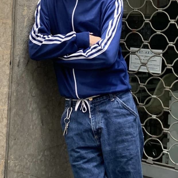 아디다스 레트로 네이비 트랙탑 105