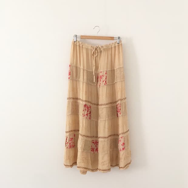 RAZZA patch long skirt
