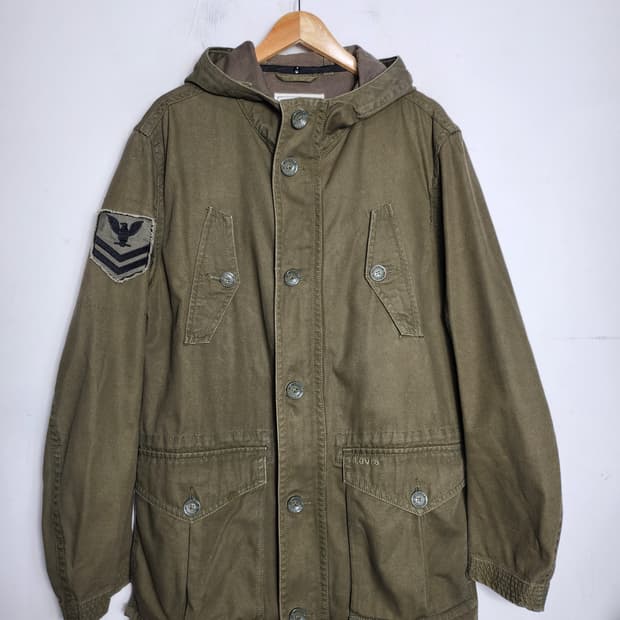 리바이스 밀리터리 후드 야상 자켓