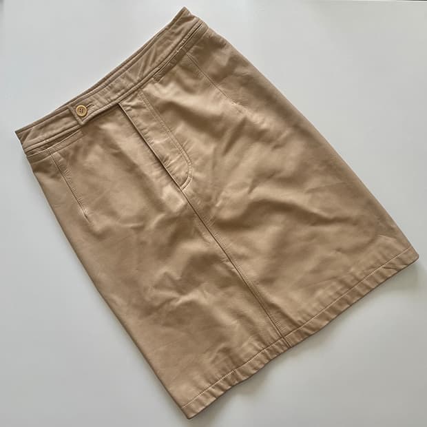 Zucca Real Leather Skirt