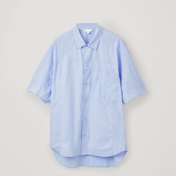 cos 오버사이즈 코튼 반팔 셔츠 M size