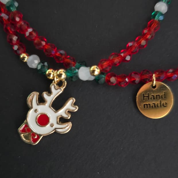 크리스마스 두줄팔찌_루돌프