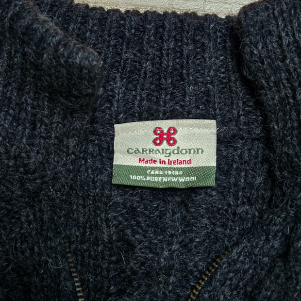 100%wool 니트집업