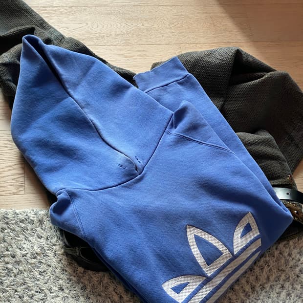 (Rare) 80s adidas trefoil hoodie