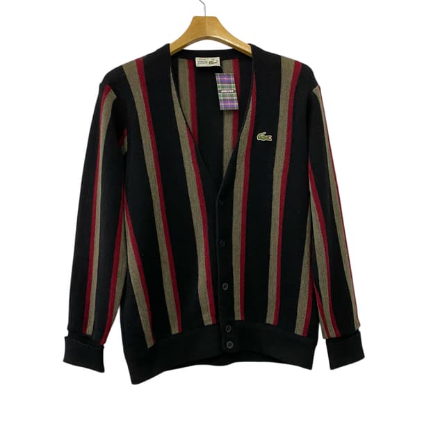 여성용 라코스테 스트라이프 가디건(100)