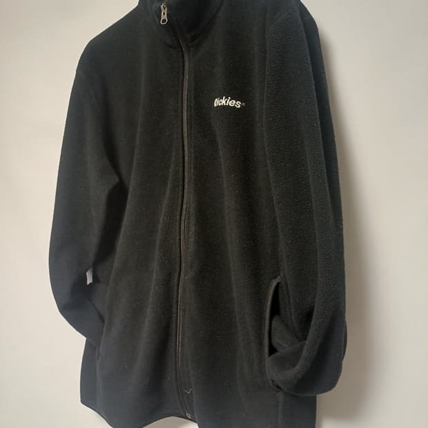 디키즈 블랙 플리스 집업 자켓