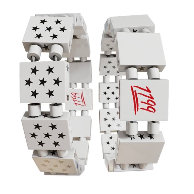 1199 bazo Black on White Stars