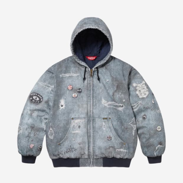 슈프림 HJR 트롱프 뢰유 후드 워크 자켓 블루 L