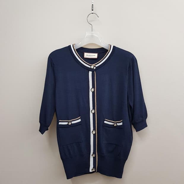 모조에스핀 2021 배색 포켓 가디건 66사이즈