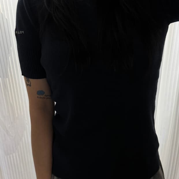 폴로 랄프로렌 네이비 니트 반팔 s