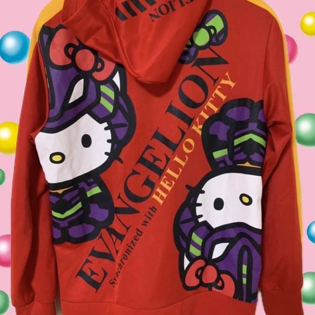 Hellokitty x evangelion track jersey