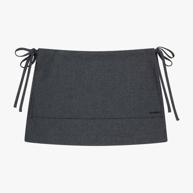 코이세이오 RIBBON DOUBLE SKIRT GREY