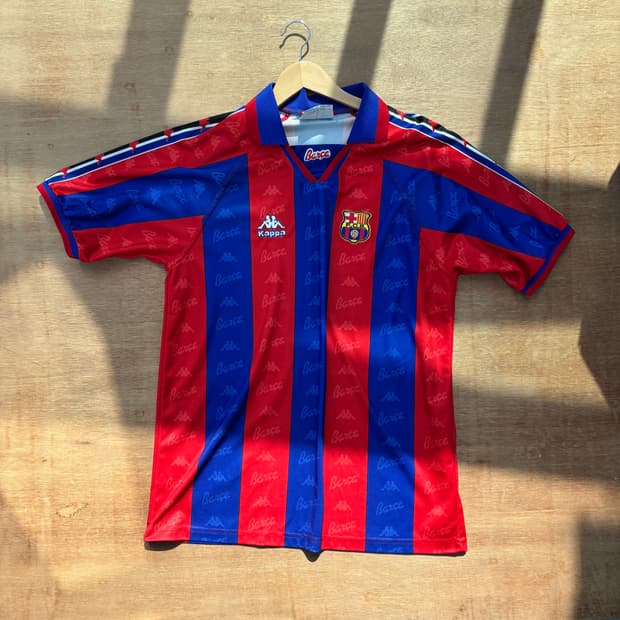 Barcelona Kappa Stripe Retro Jersey