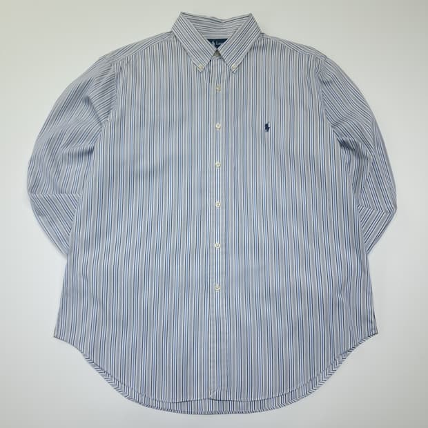 CK070 XL 폴로 00s 블루 멀티 스트라이프 셔츠 남방