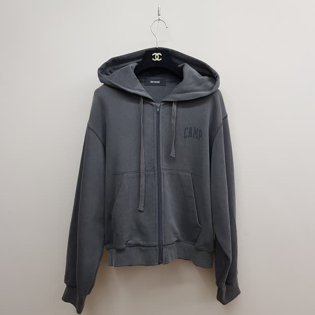 비이커 BEAKER 2024 워싱면소재 후드 집업 0사이즈