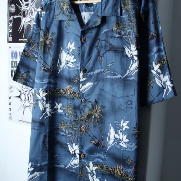 (XL-2XL) 브랜드빈티지 반팔 카라 티셔츠 셔츠 남방-H31782