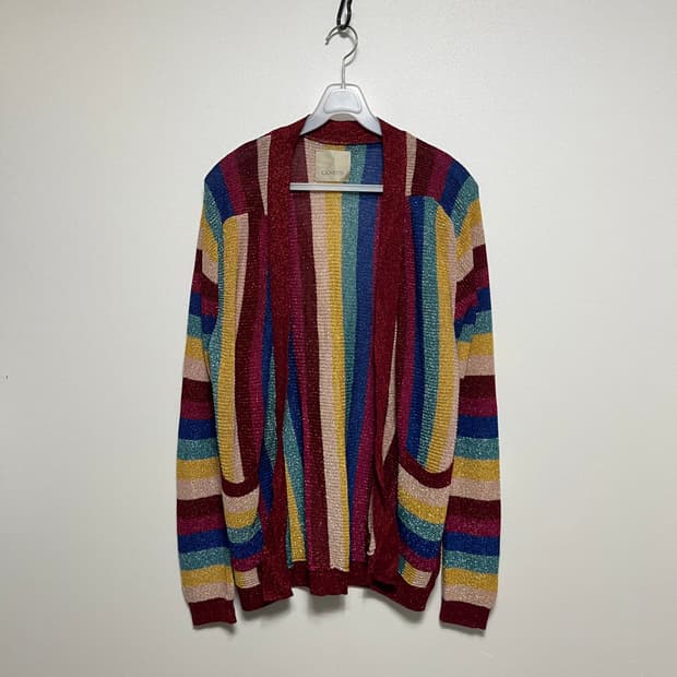 LANEUS 라네우스  한섬 스트라이프 니트 가디건 40