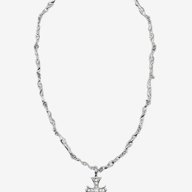 랜덤오프 크로스 팬던트 목걸이