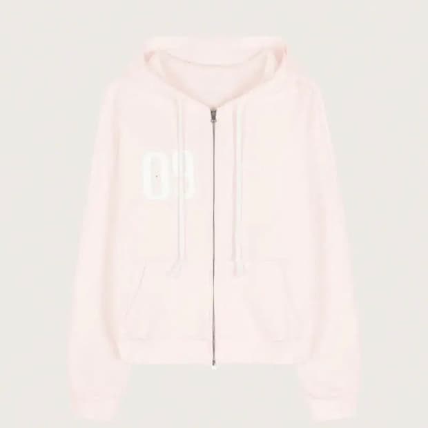 새상품) 클리시어 09 후드집업 핑크 논기모