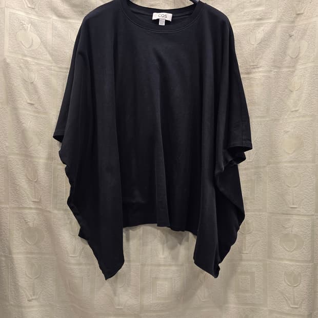 코스 COS 블랙 코튼 박시 티셔츠 프리사이즈