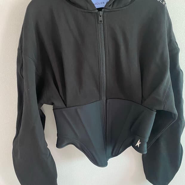 Mugler+H&M 콜라보 코르셋 후드집업(S)