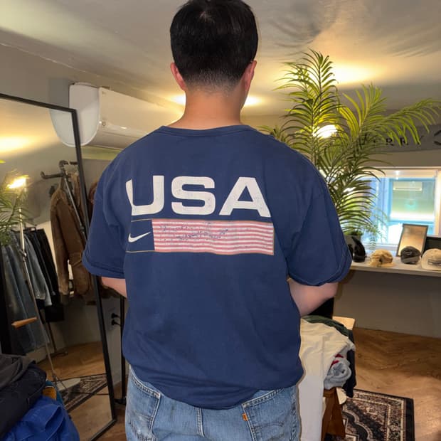 90’s Nike USA swoosh logo print T-shirt
