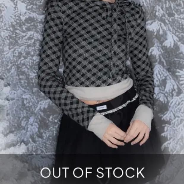 드라이로즈 체크 레이어드 탑