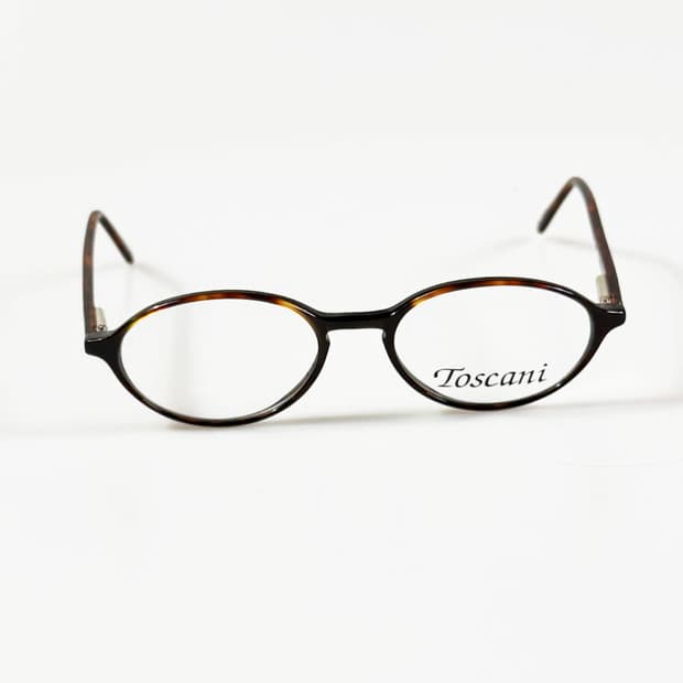 TOSCANI 오벌 뿔테 프레임 빈티지 안경