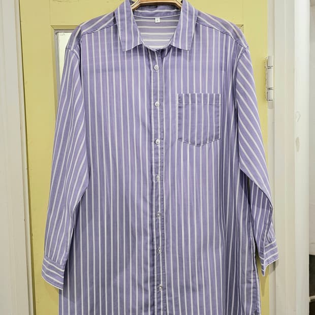 Japan 연보라 스트라이프 셔츠