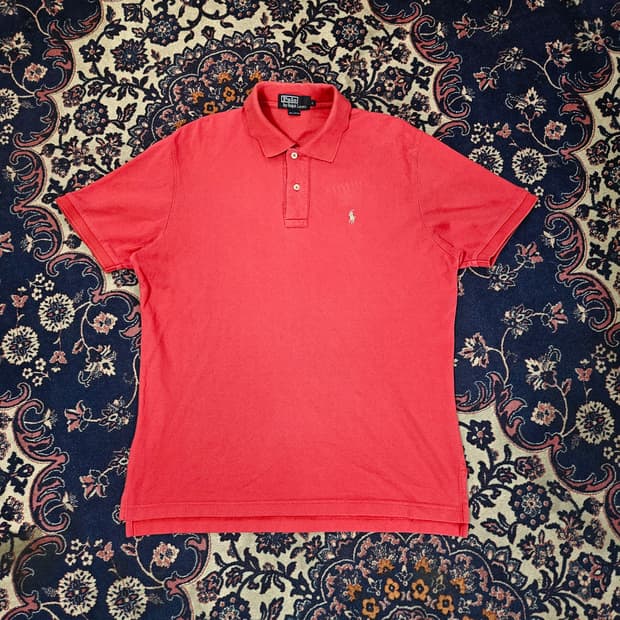 폴로랄프로렌 빈티지 골든자수 루즈핏 반팔 카라티