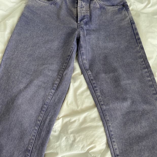 (정품)슈프림 퍼플 워싱 데님 팬츠