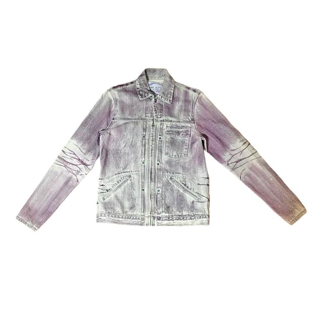 Mr.olive 퍼플 워싱 자켓