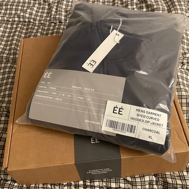 [XL] 누마레 EE 커브드 후드집업 차콜