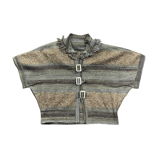 [JPN] 빈티지 프린지 스트라이프 쇼트 가디건